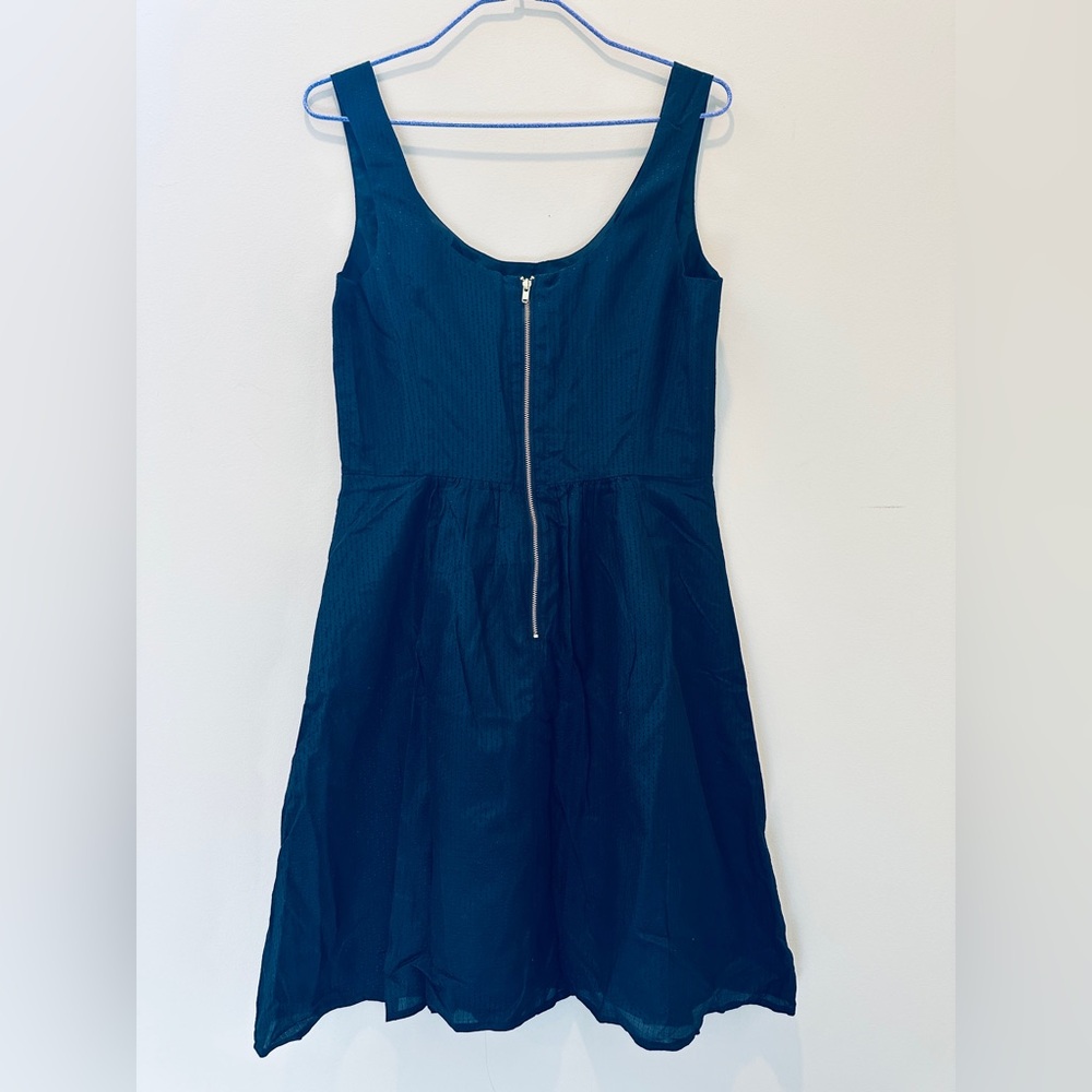 Vineyard Vines Women’s Sleeveless Black Silk/Cotton Dobby Dress 2 Summer/Light